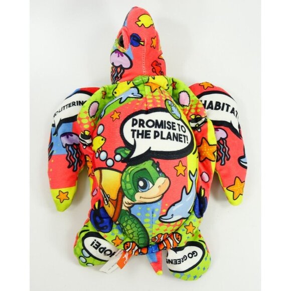Wild Republic Message from the Planet Sea Turtle Plush Stuffed Animal Colorful - Picture 3 of 9